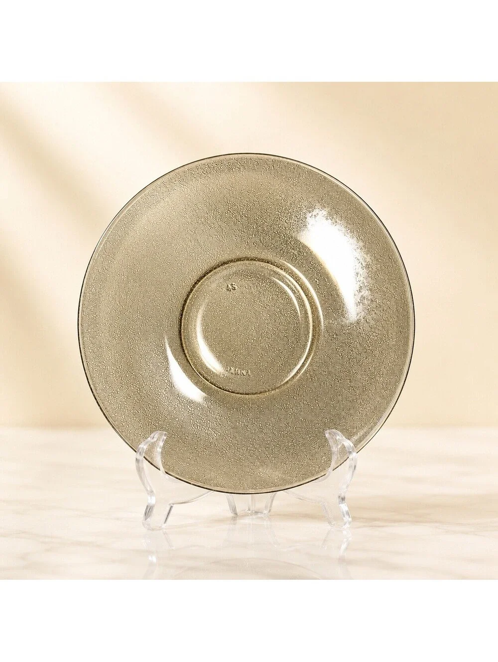 Arcoroc France 1970s Replacement Saucer Fumé Brown Smoke Glass, 5.5” FREE SHIP